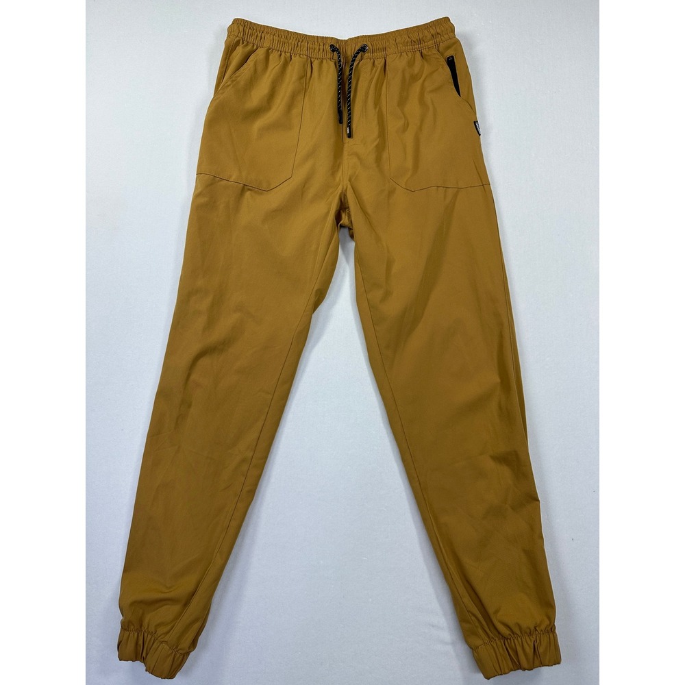 Tony Hawk Lightweight Jogger Pants Medium Mustard Yellow Stretch Skateboard‎ EUC